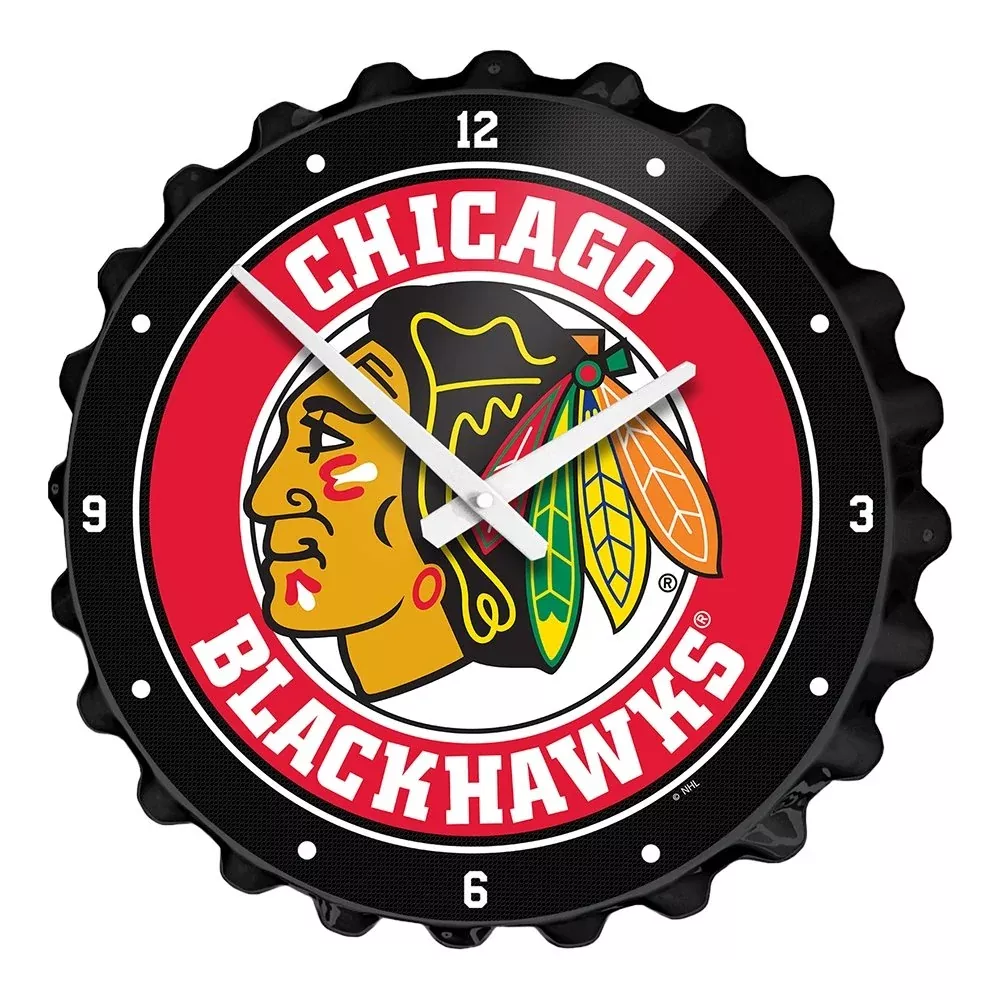 Chicago Blackhawks: Bottle Cap Wall Clock