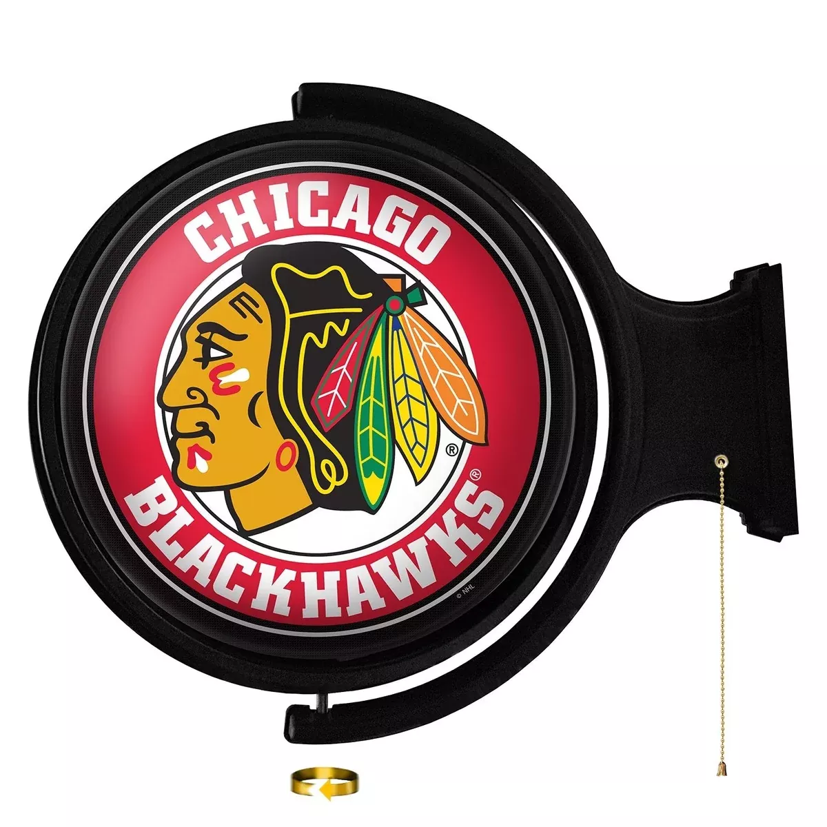 Chicago Blackhawks: Original Round Rotating Lighted Wall Sign