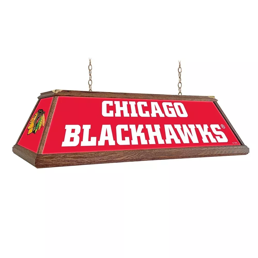 Chicago Blackhawks: Premium Wood Pool Table Light