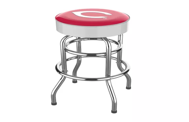 Cincinnati Reds Chrome Bar Stool For Sale – Game Room Gorilla