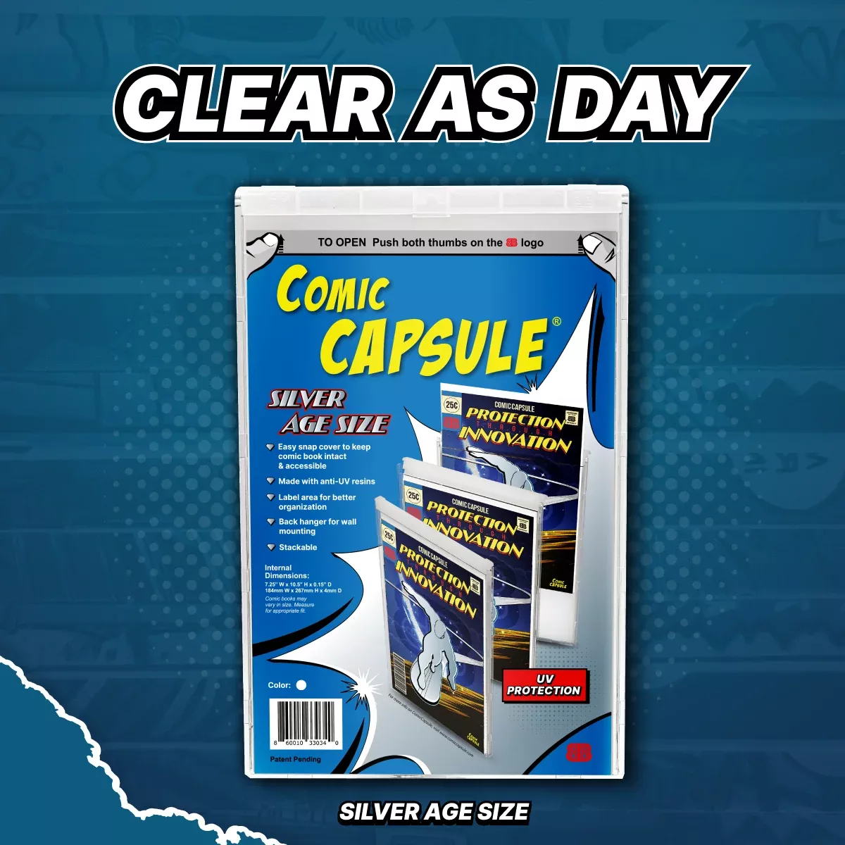 Clear SILVER Age Size ComicCapsule
