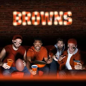 Cleveland Browns Lighted Recycled Metal Sign