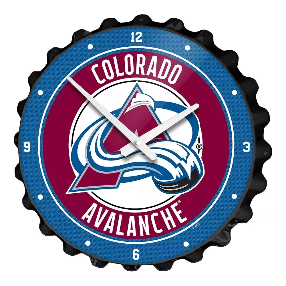 Colorado Avalanche: Bottle Cap Wall Clock