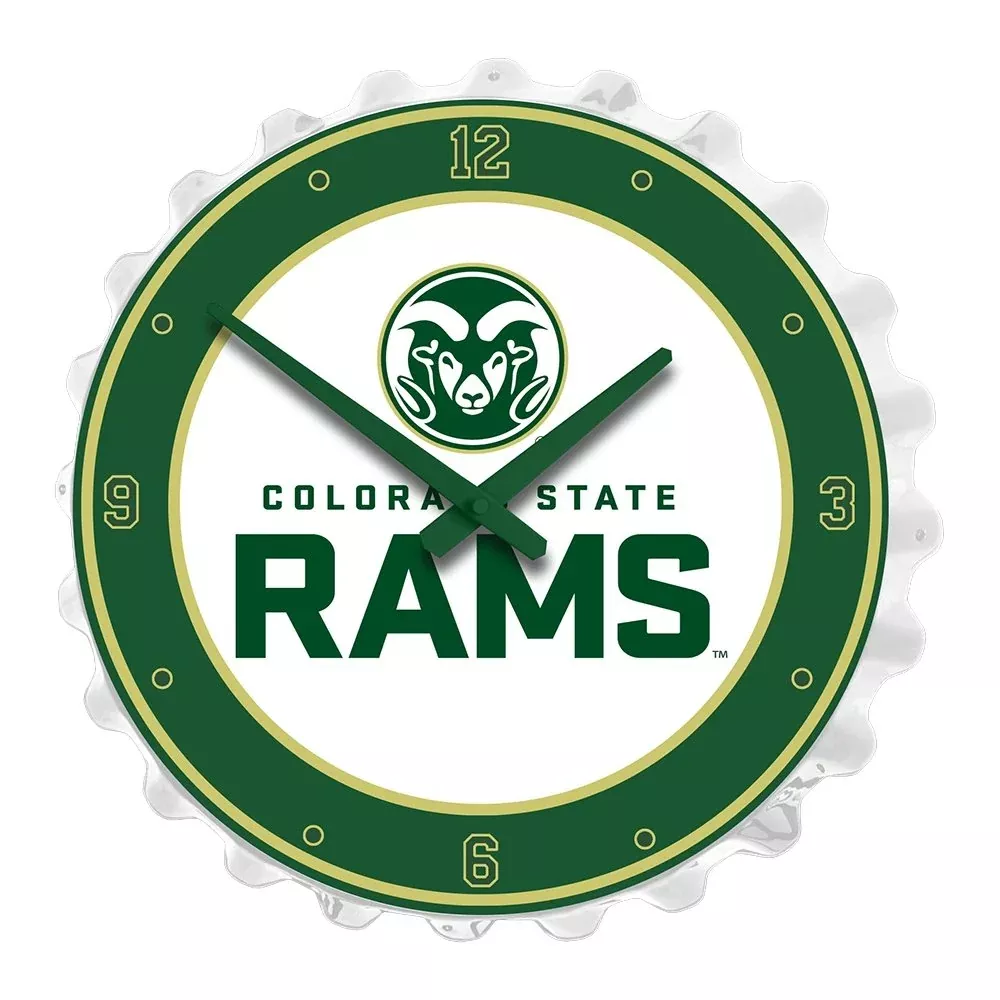 Colorado State Rams: Bottle Cap Wall Clock