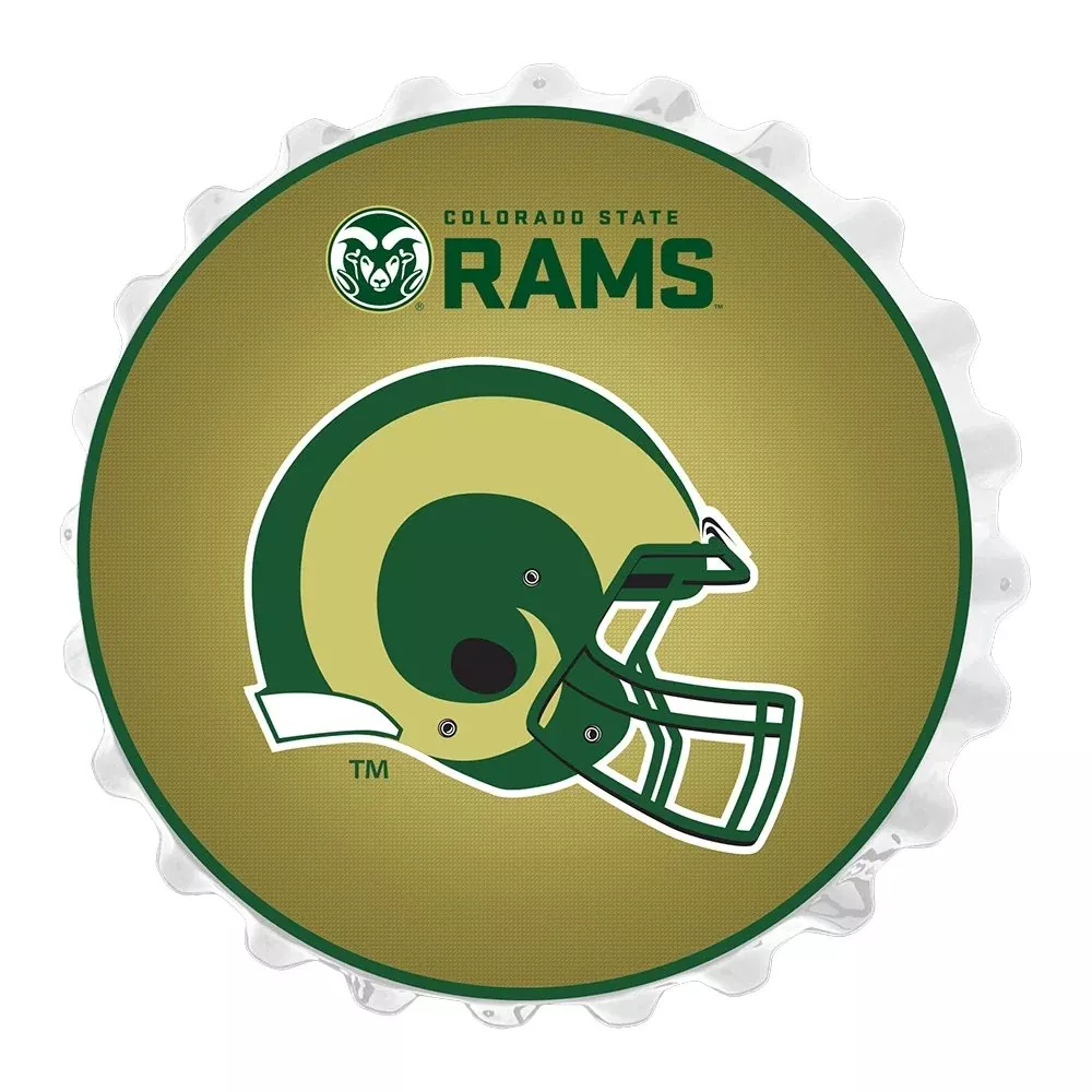 Colorado State Rams: Helmet - Bottle Cap Wall Sign