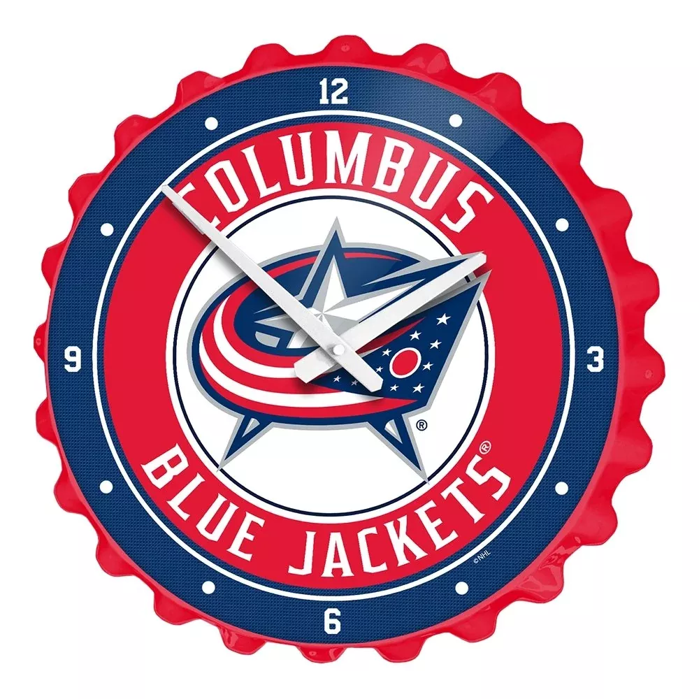 Columbus Blue Jackets: Bottle Cap Wall Clock