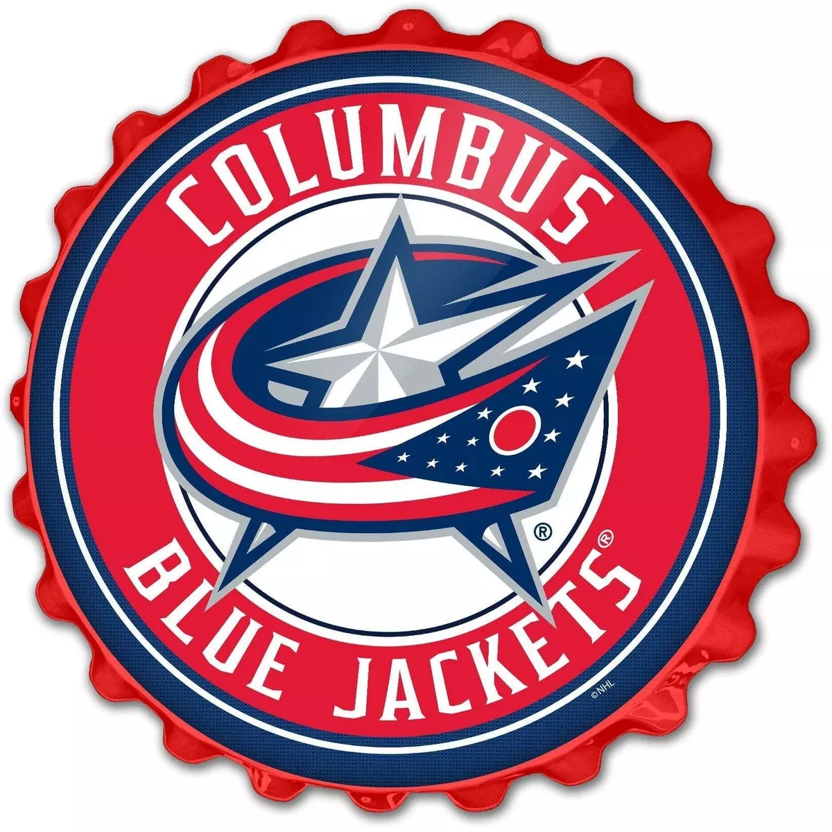 Columbus Blue Jackets: Bottle Cap Wall Sign