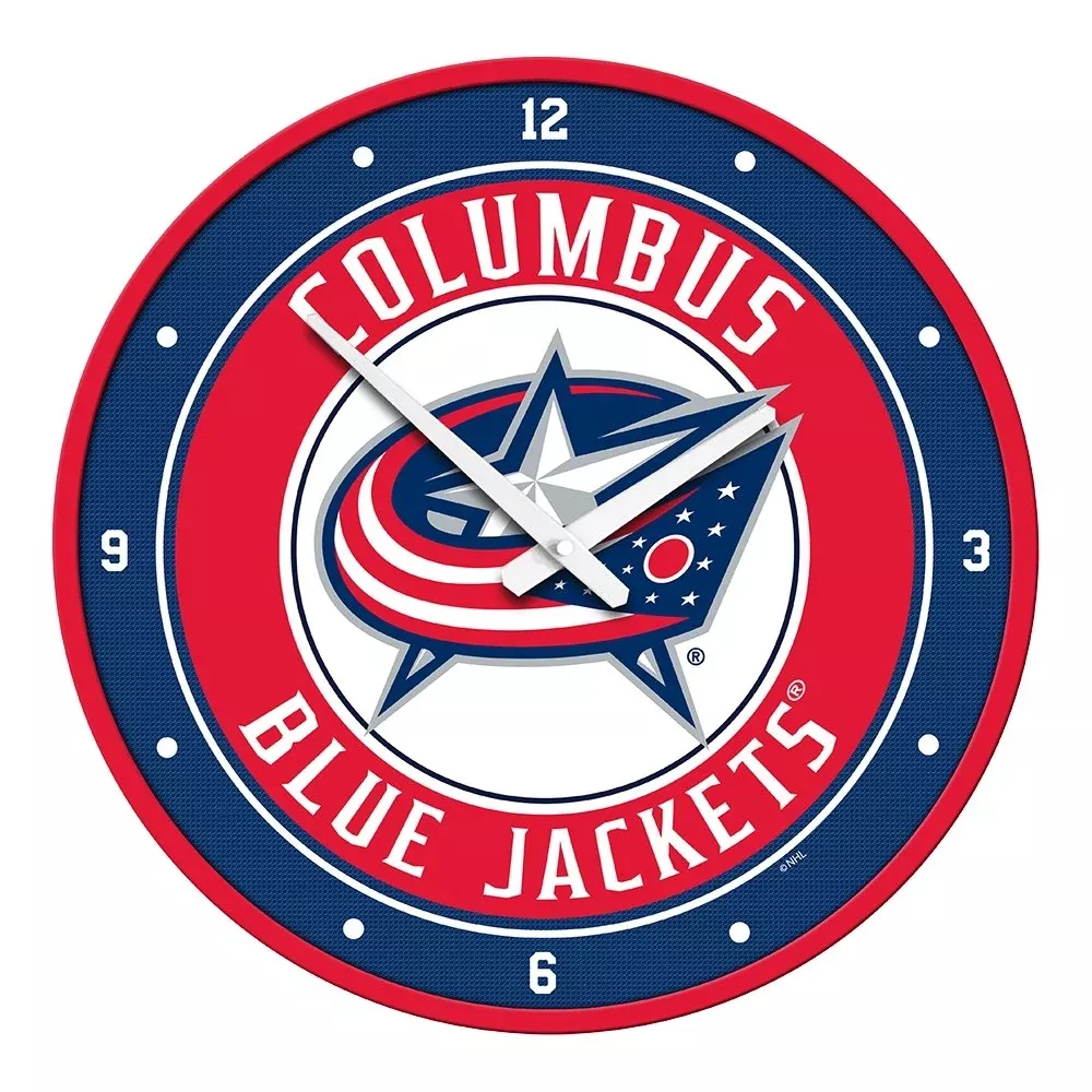 Columbus Blue Jackets: Modern Disc Wall Clock