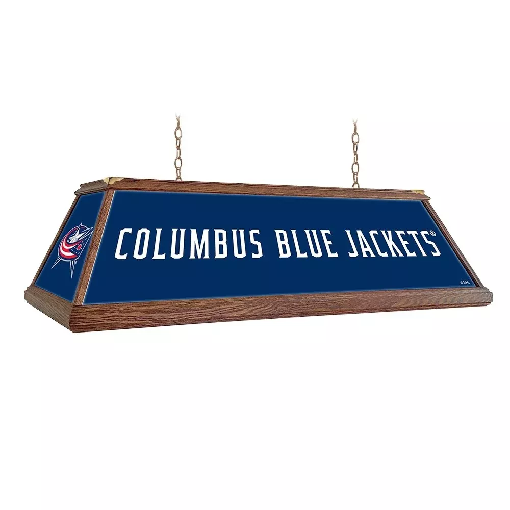 Columbus Blue Jackets: Premium Wood Pool Table Light