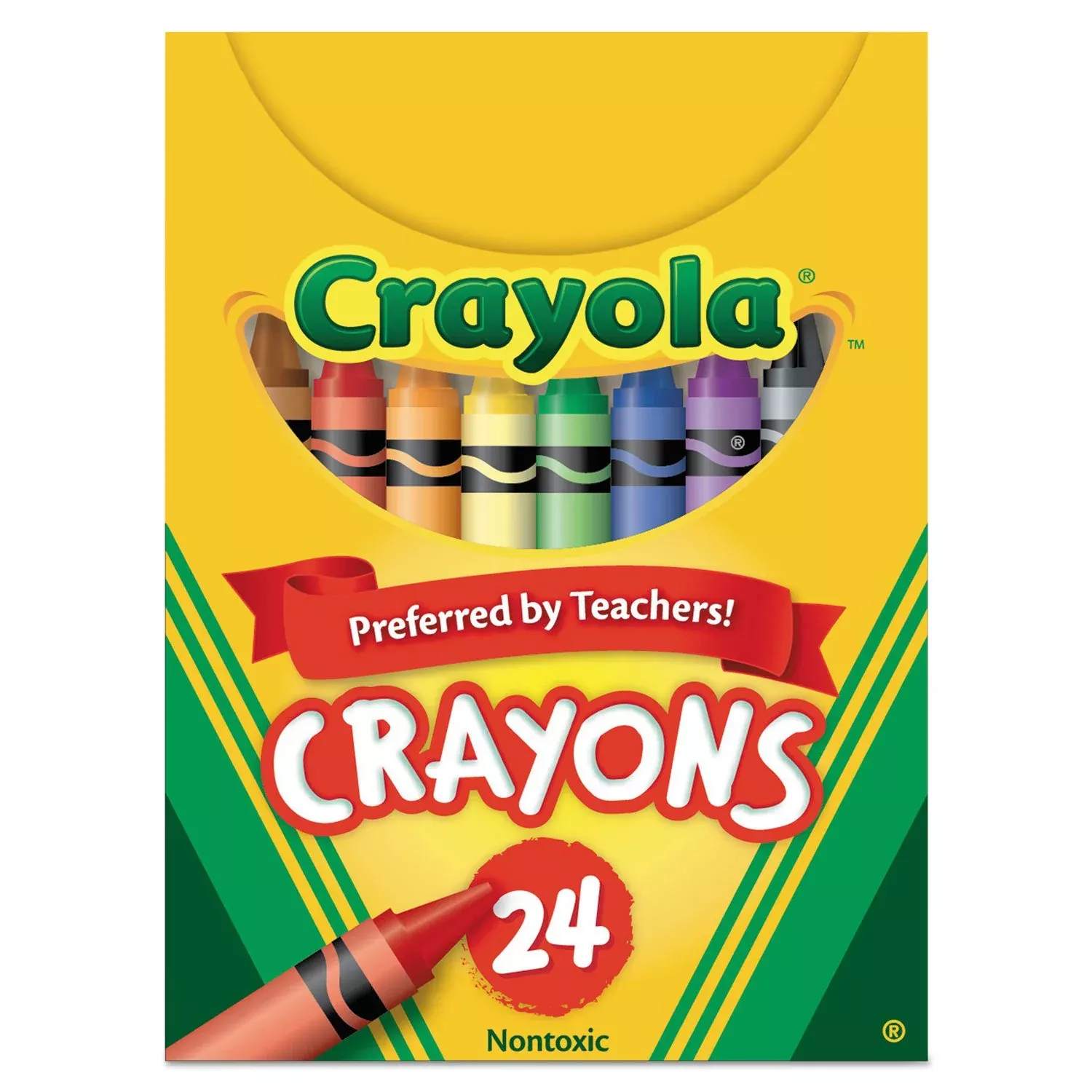 Crayola Crayons 24 Count Assorted Colors Wax Crayons for Kids