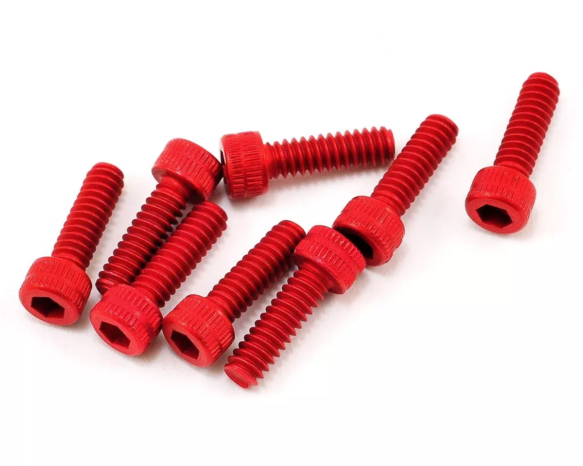 CRC 1462 Red 4-40x3/8" Aluminum Cap Head Screw 8 Pack