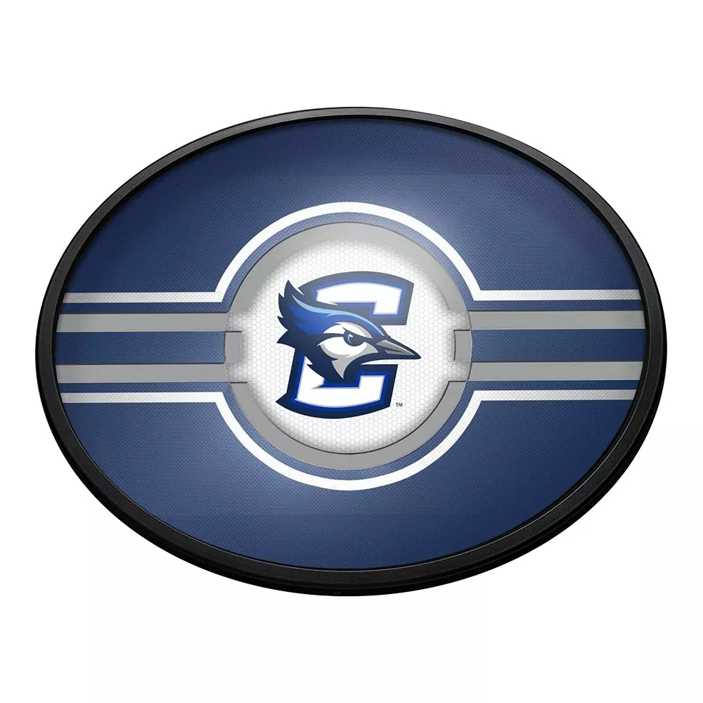Creighton Bluejays: Oval Slimline Lighted Wall Sign