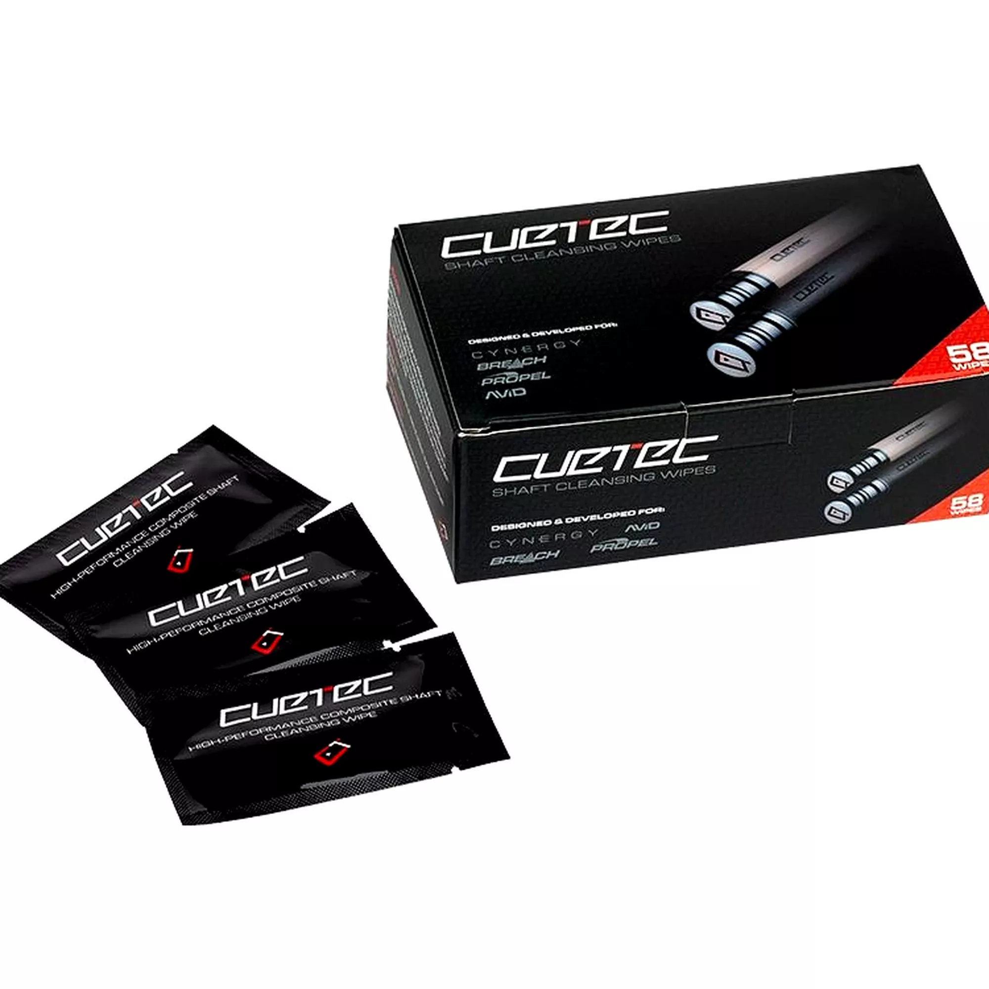 Cuetec High Performance Shaft Wipes - 58 Count For Sale – Game Room Gorilla