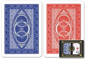 DA VINCI 100% Plastic Playing Cards Bridge Size Regular Index Multicolor