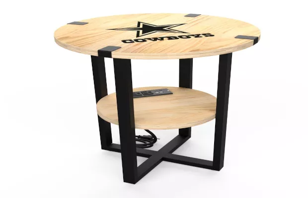 Dallas Cowboys Side Table With Charger For Sale – Game Room Gorilla