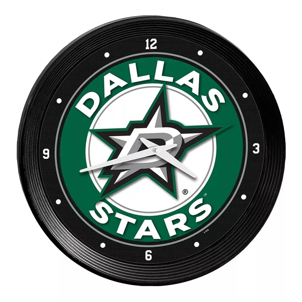 Dallas Stars: Ribbed Frame Wall Clock