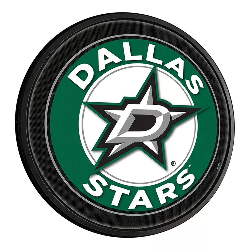 Dallas Stars: Round Slimline Lighted Wall Sign