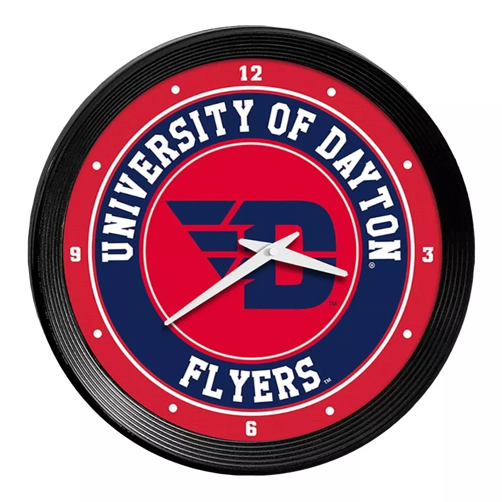 Dayton Flyers: Ribbed Frame Wall Clock