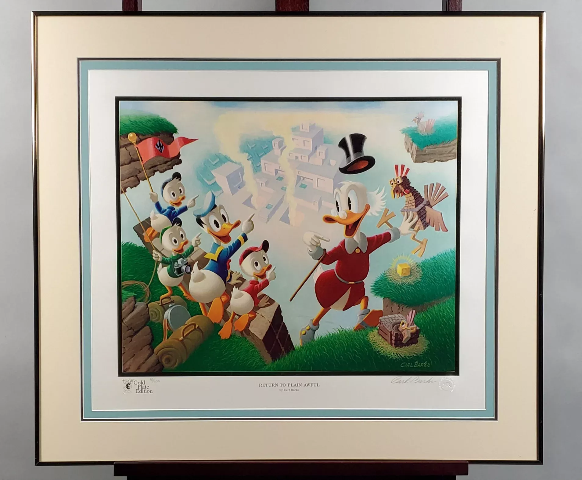 Donald Duck and Uncle Scrooge Return To Plain Awful Carl Barks Signed