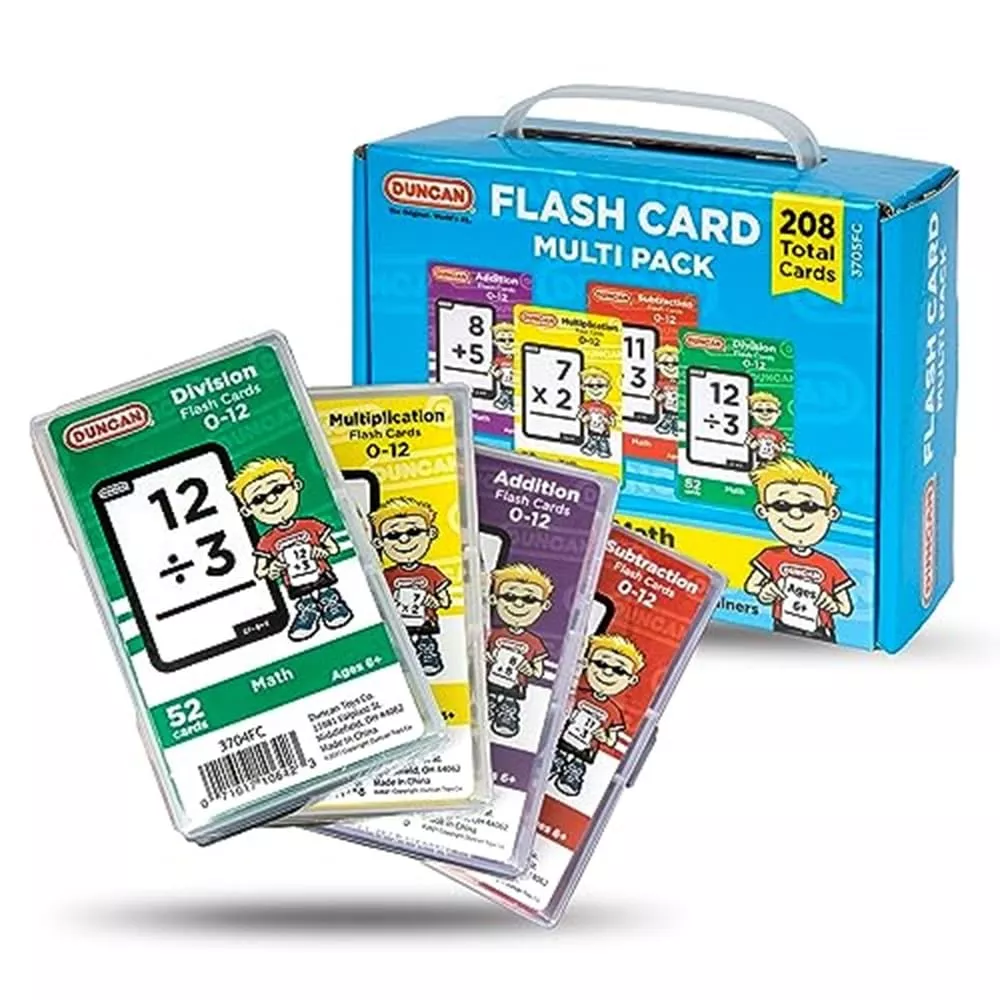 Duncan Math Flash Cards Combo Set - Addition, Subtraction, Multi Color