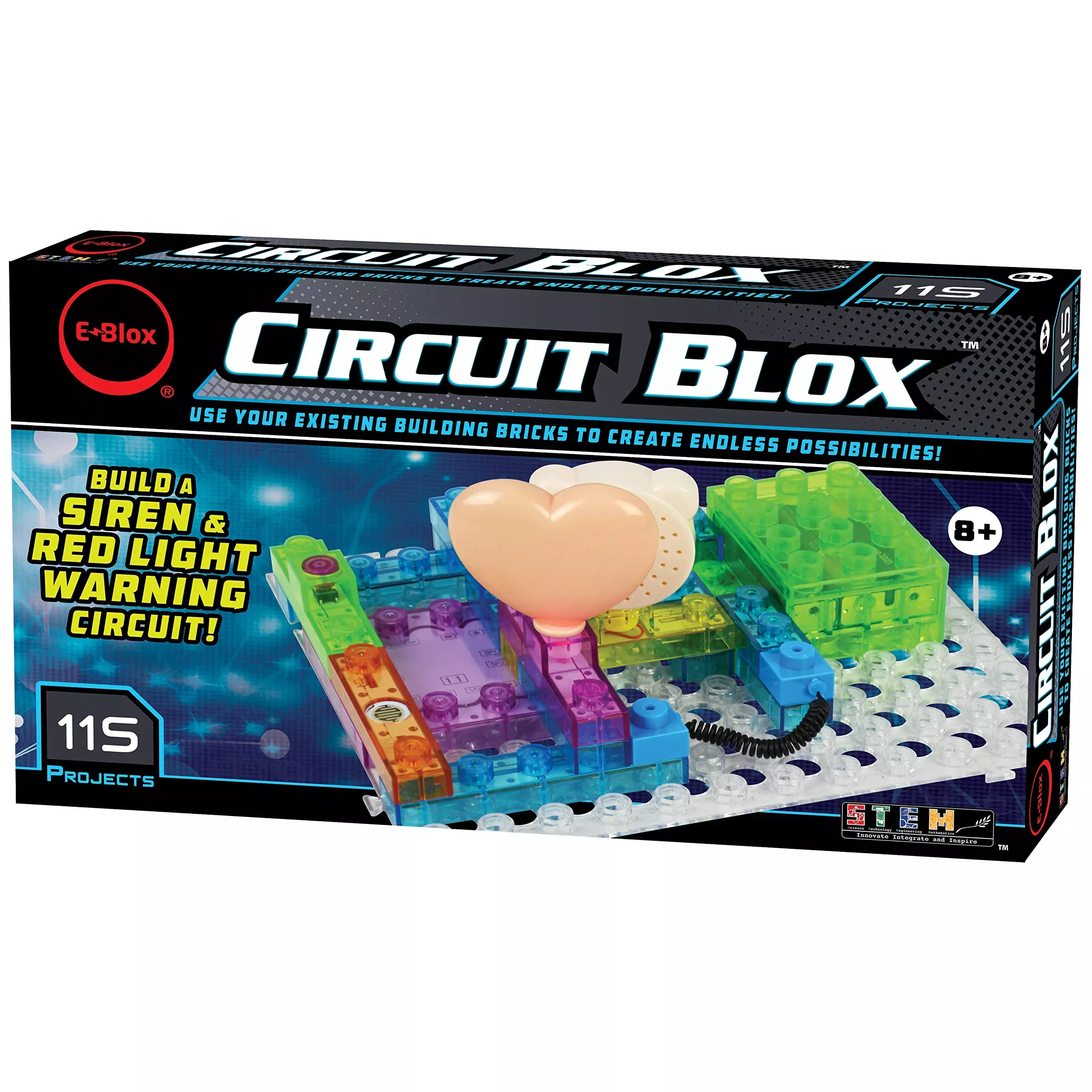 E-Blox Circuit Blox Set for Kids 8+ - 115 Projects, Colorful