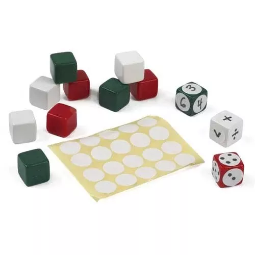 EAI Education Customizable Specialty Dice Set, 5/8" Cubes, 12