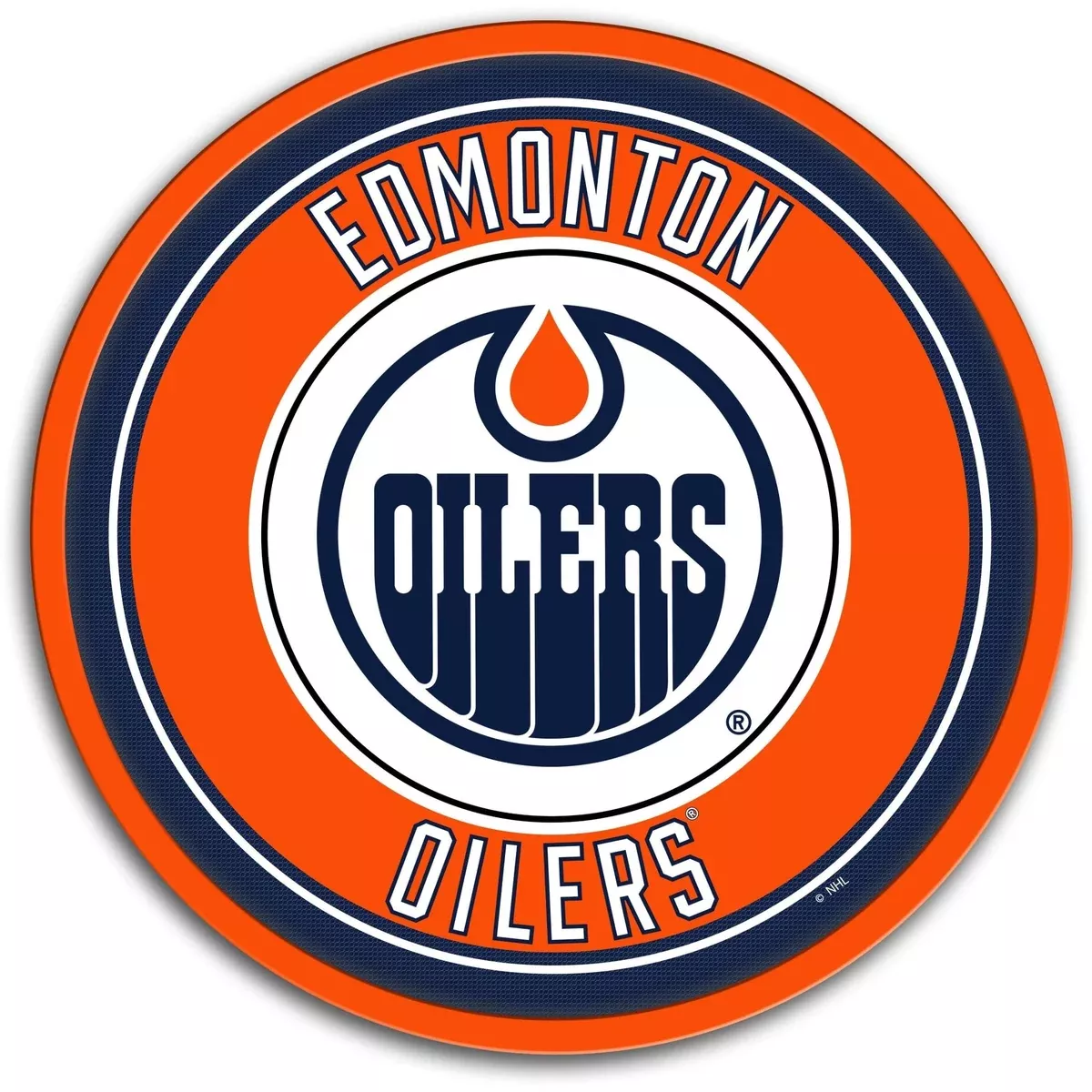 Edmonton Oilers: Modern Disc Wall Sign