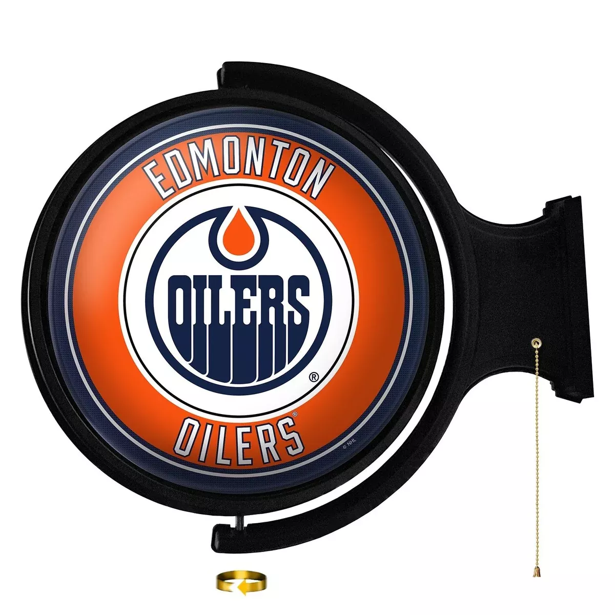 Edmonton Oilers: Original Round Rotating Lighted Wall Sign