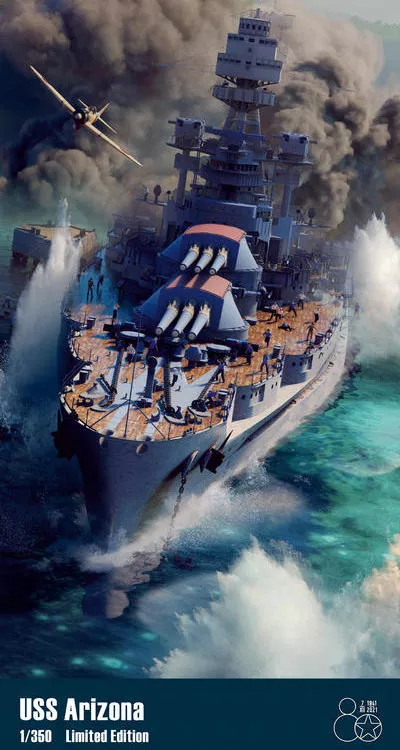 Eduard LN1 1/350 USS Arizona BB39 Battleship Limited Edition Kit