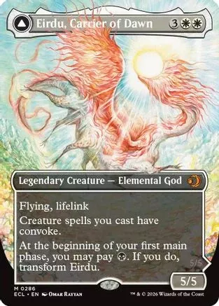 Eirdu, Carrier of Dawn (Borderless) (ECL-286) [Lorwyn Eclipsed] Foil