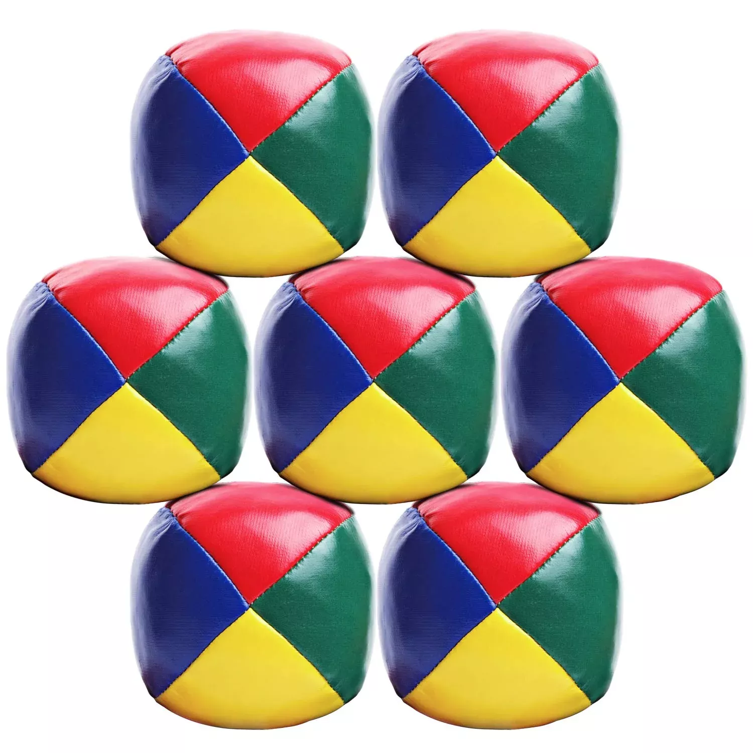 Elcoho Juggling Balls 7 Pack, Soft PU, 2"x2", Blue