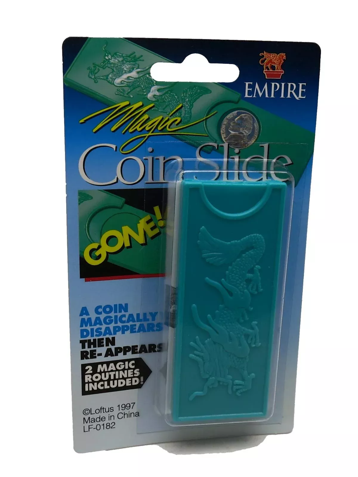 Empire Magic Coin Slide - Vanishing Coin Trick - Small - Blue
