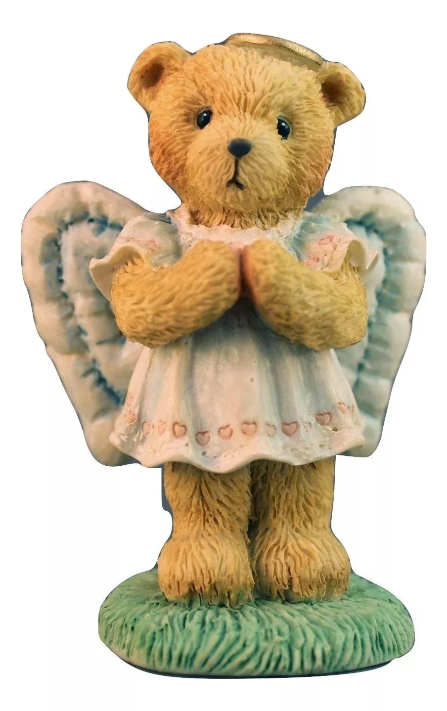 Enesco Cherished Teddies Nativity Angel Figurine 3.5" Brown Pink