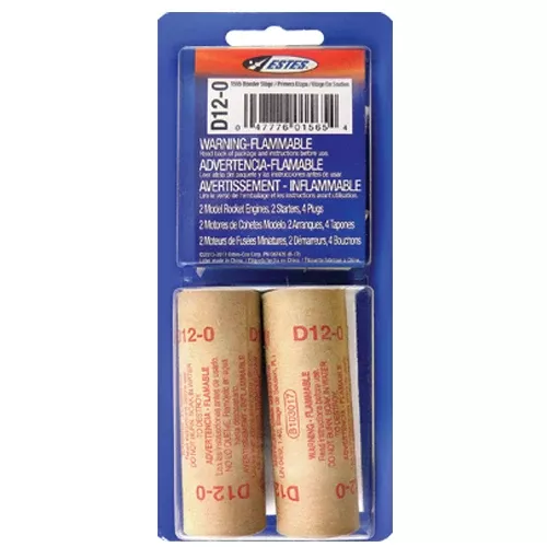 ESTES 1565 D12-0 Model Rocket Engine 2 Pack (Ships USPS Ground Only)