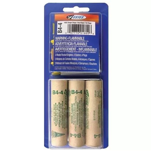 ESTES 1602 B4-4 Model RocketEngines 3 Pack (Ships USPS Ground)