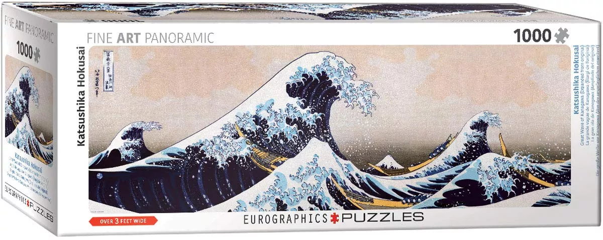 EuroGraphics 1000-Piece Puzzle Great Wave of Kanagawa 13" x 39