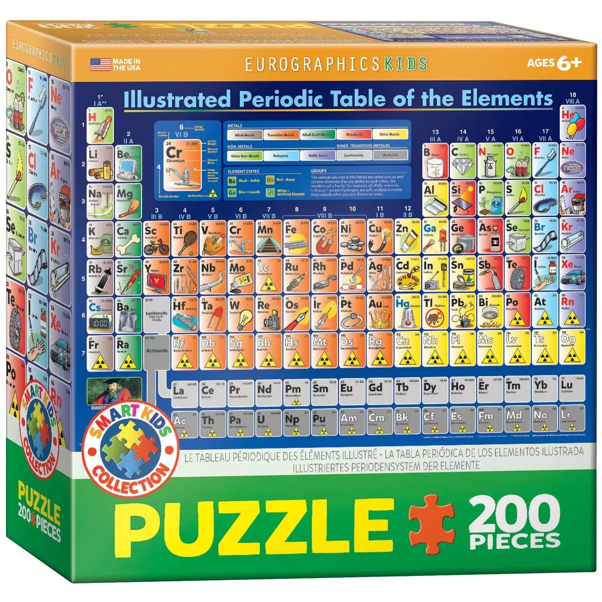 EuroGraphics 200-Piece Puzzle - The Periodic Table - Multi Color