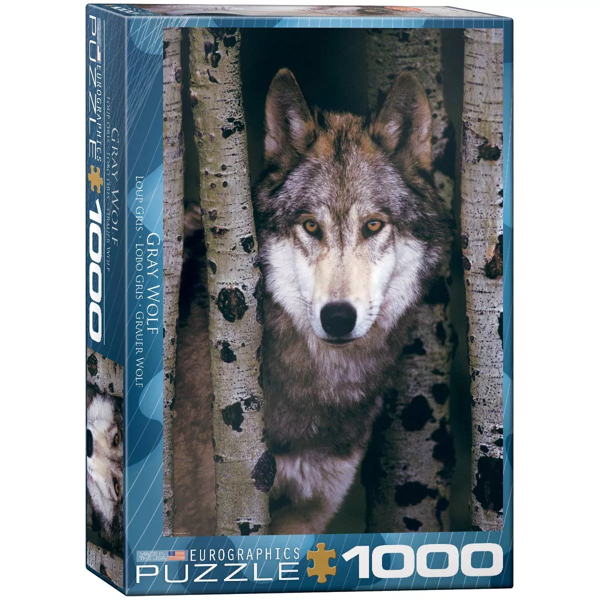 EuroGraphics Gray Wolf 1000-Piece Jigsaw Puzzle 19.25"x26.