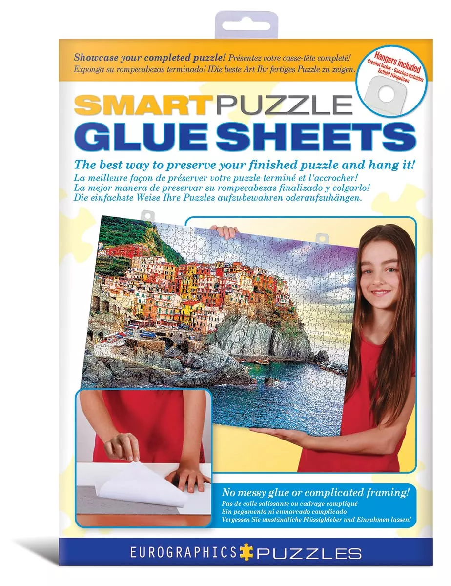 EuroGraphics Smart Puzzle Glue Sheets 7" x 10" Multi 8 Sheets
