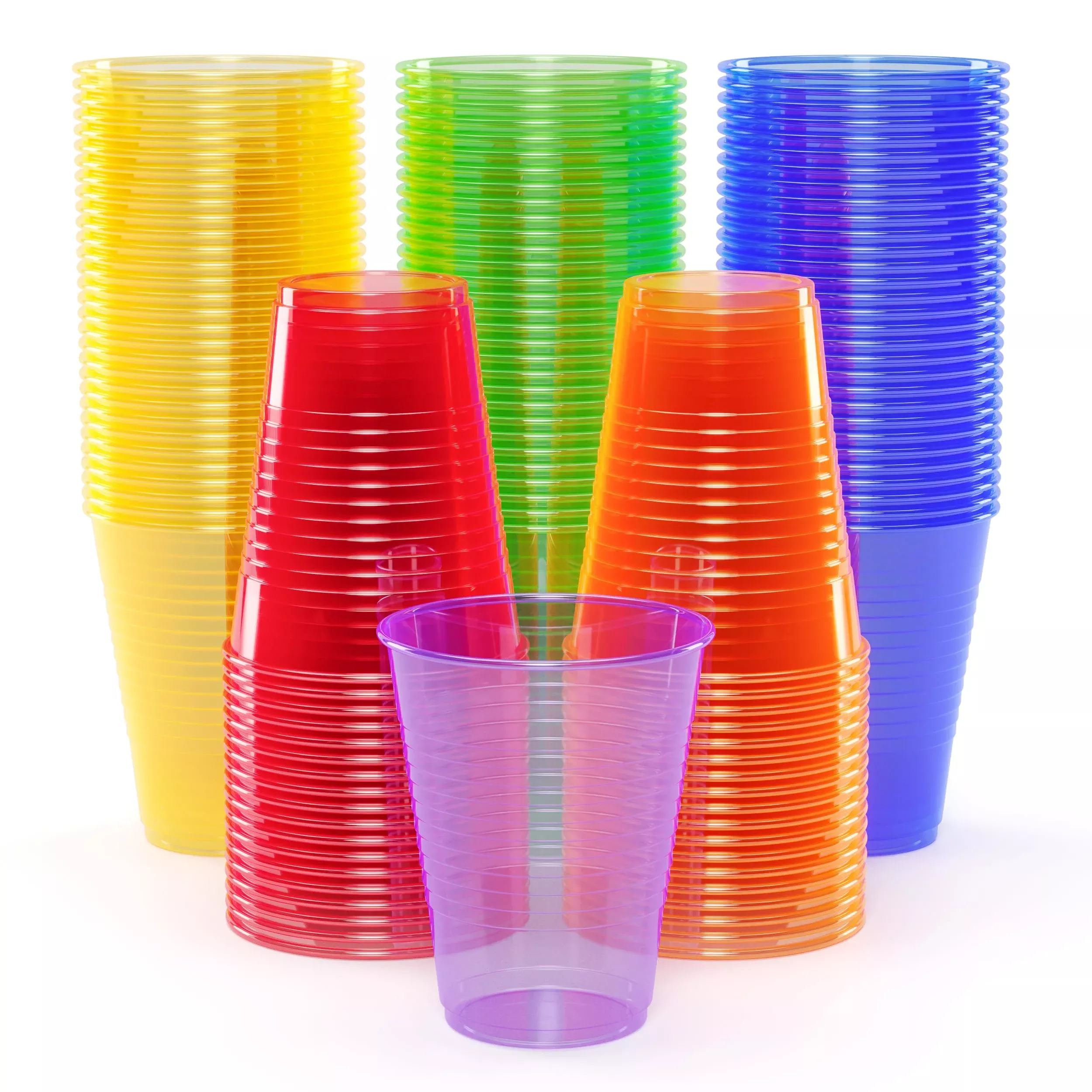 Exquisite Glow in the Dark Cups for Parties, 16 oz, Multicolor, 60