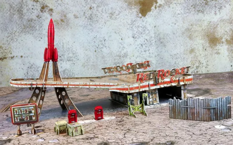 Fallout Wasteland Warfare - Red Rocket Scenic Set