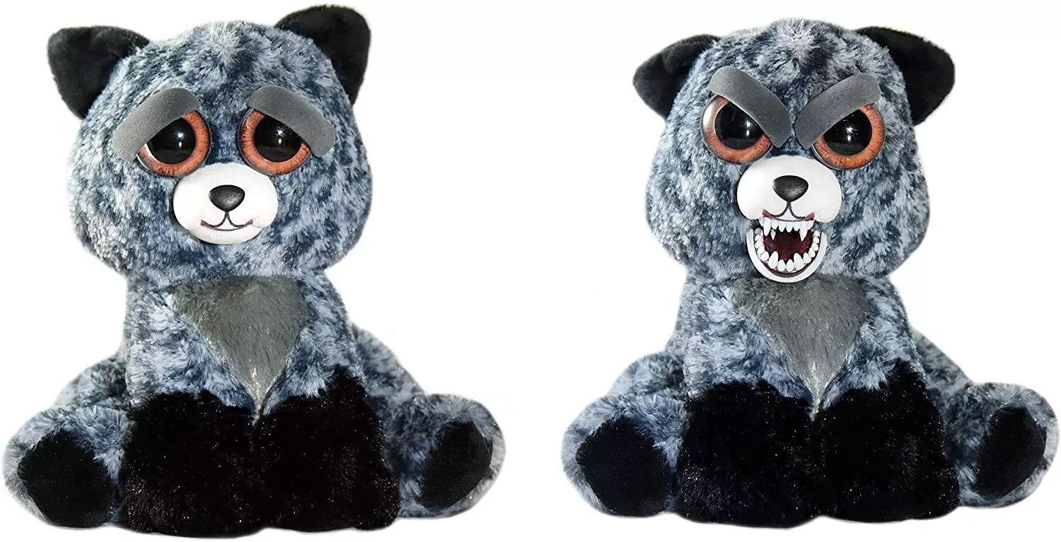 Feisty Pets Plush Toy - Tricky Ricky - 8" Silver Stuffed Animal
