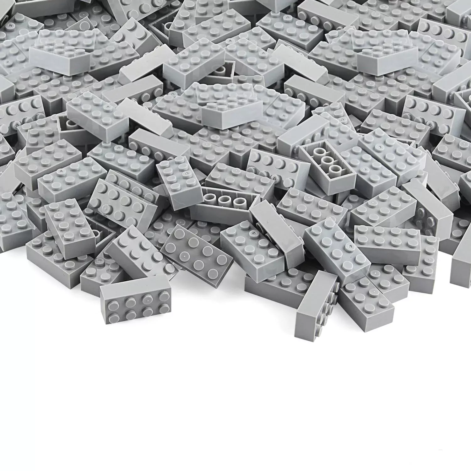 Feleph 2x4 Bricks Light Bluish Gray 100 pcs Educational Building Blocks