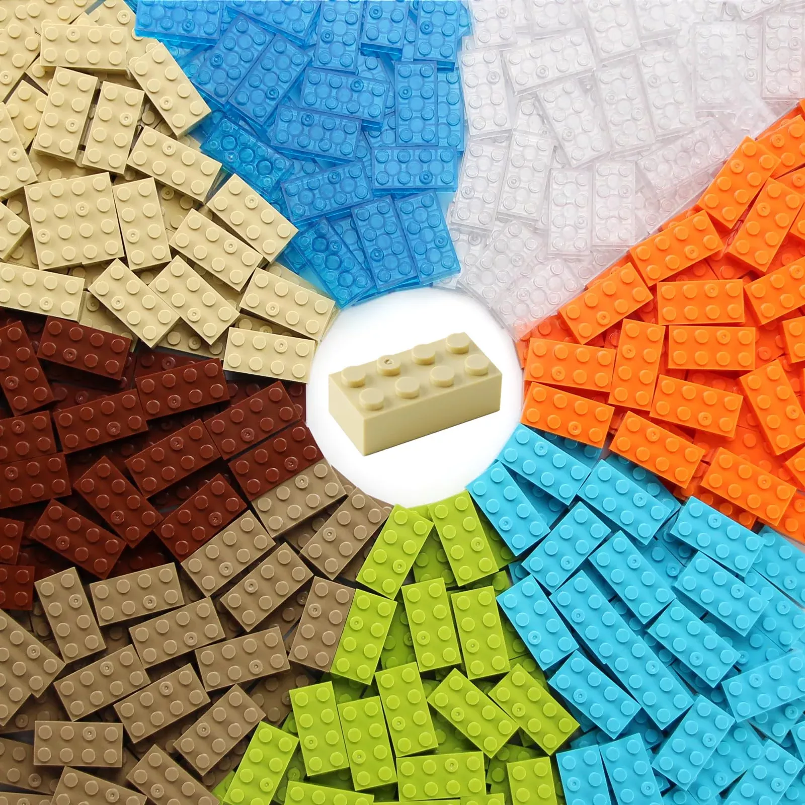 Feleph 2x4 Bricks Set 320 pcs Multicolor Educational Building Blocks