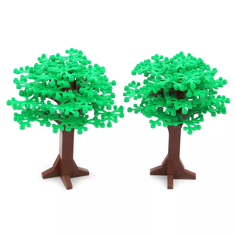 Feleph Tree Building Bricks Set for Nature Play, Green, 2pcs