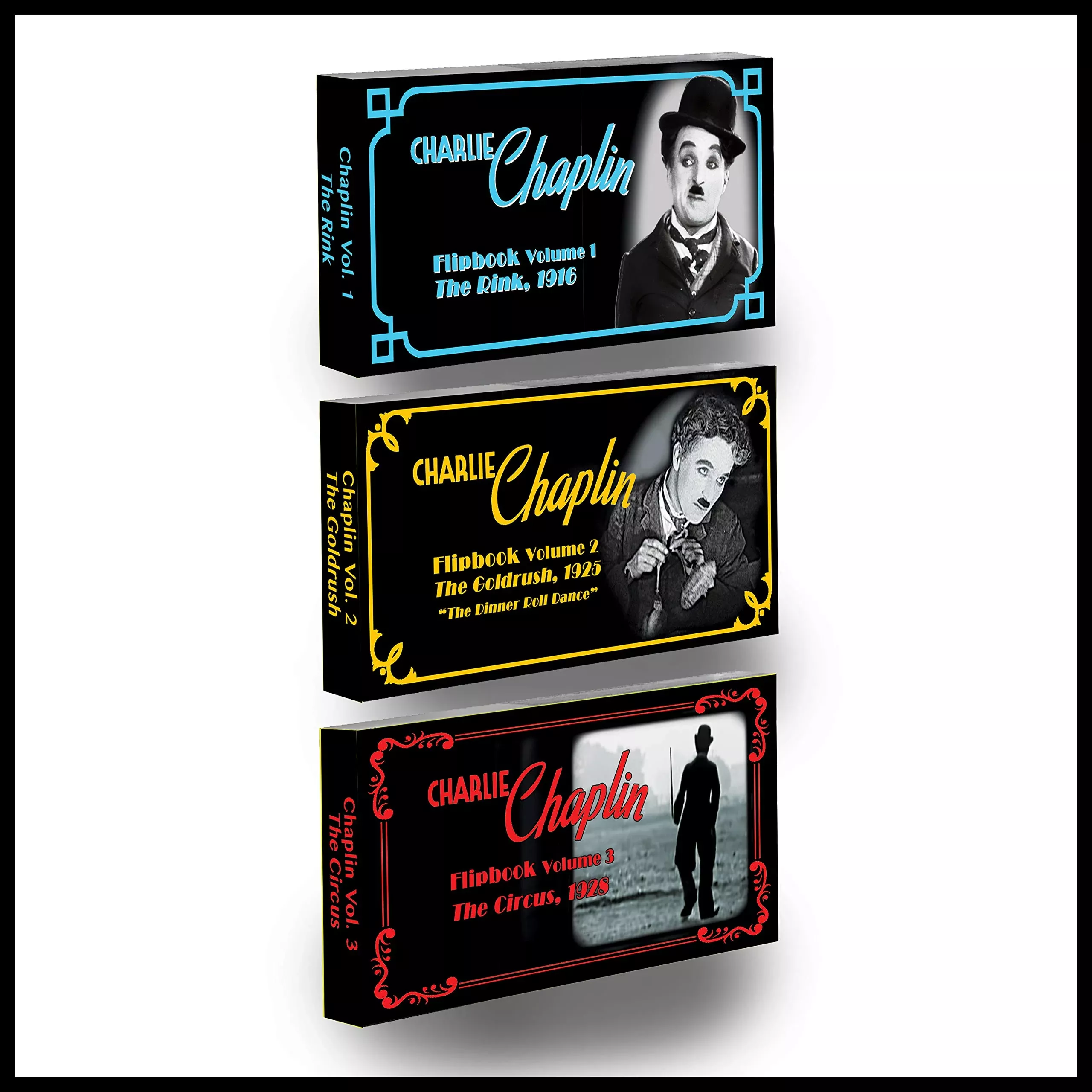 Fliptomania Charlie Chaplin Flipbooks 3-Pack - Iconic Animation