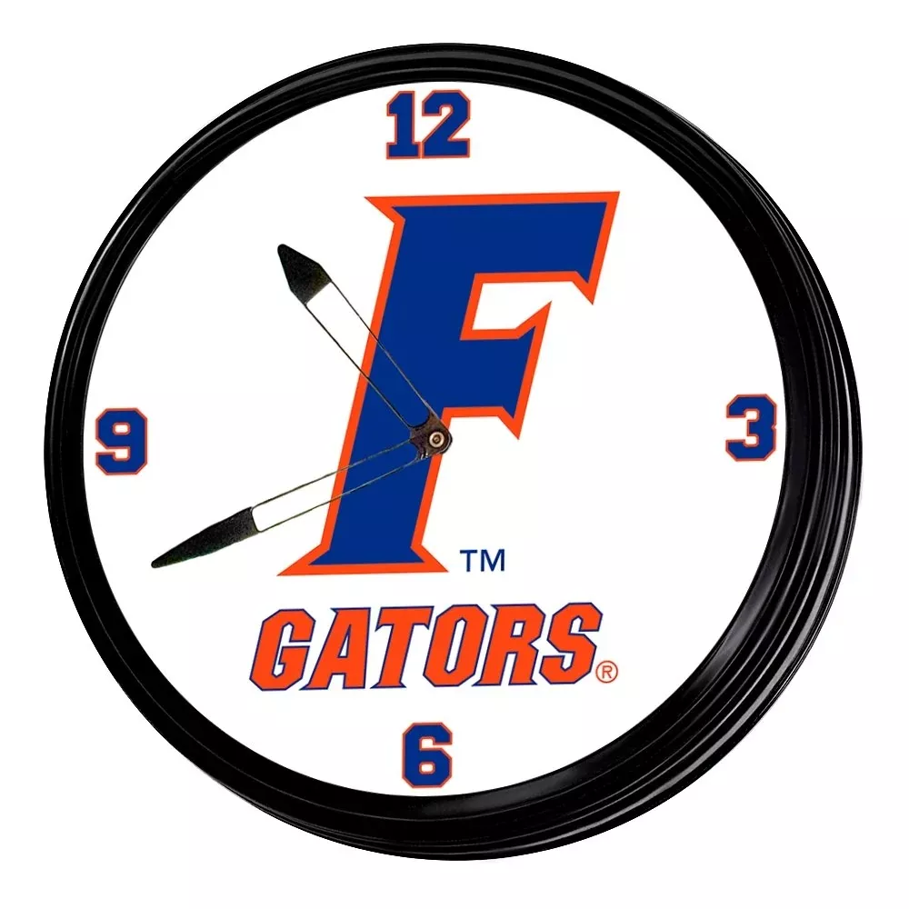 Florida Gators: F - Retro Lighted Wall Clock