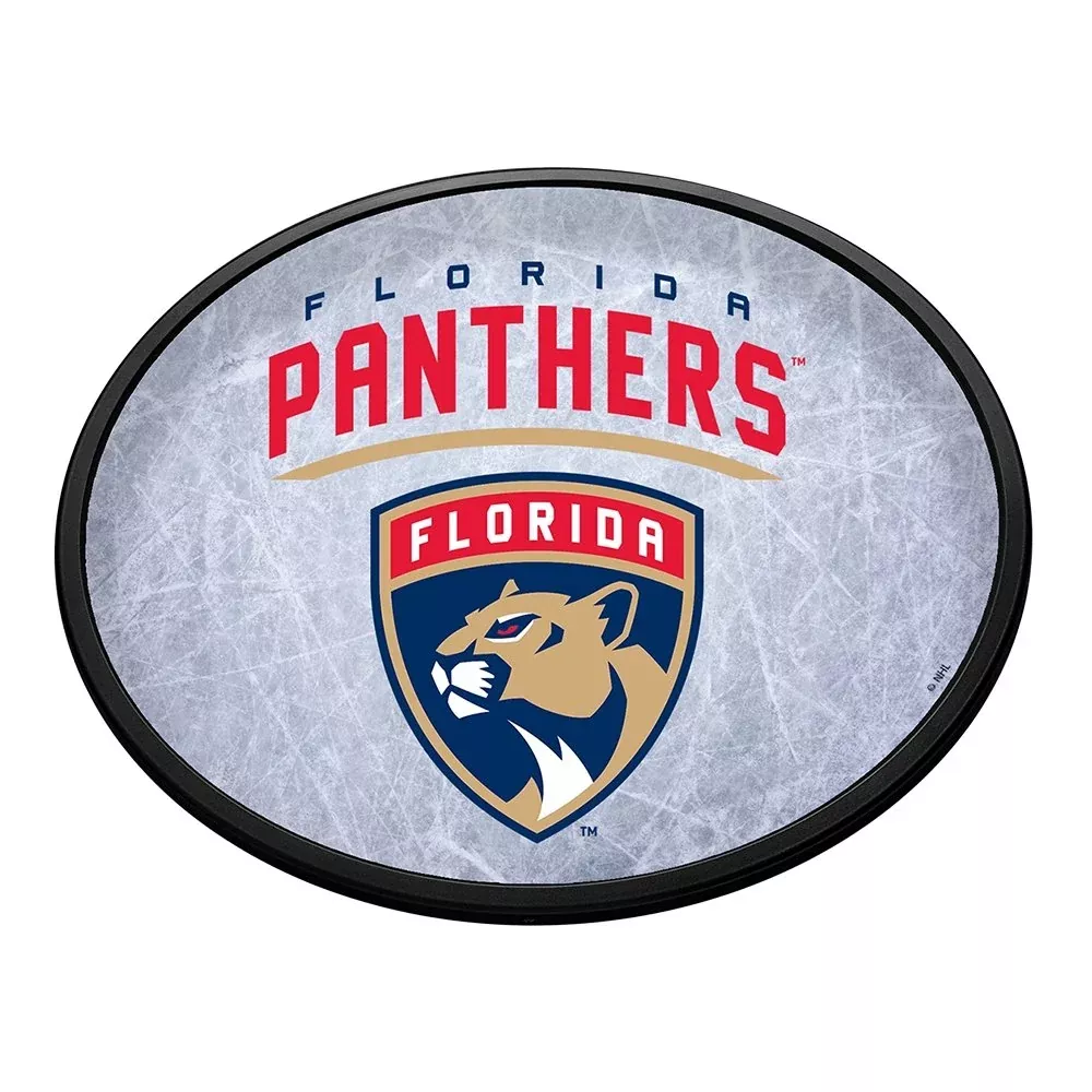 Florida Panthers: Ice Rink - Oval Slimline Lighted Wall Sign