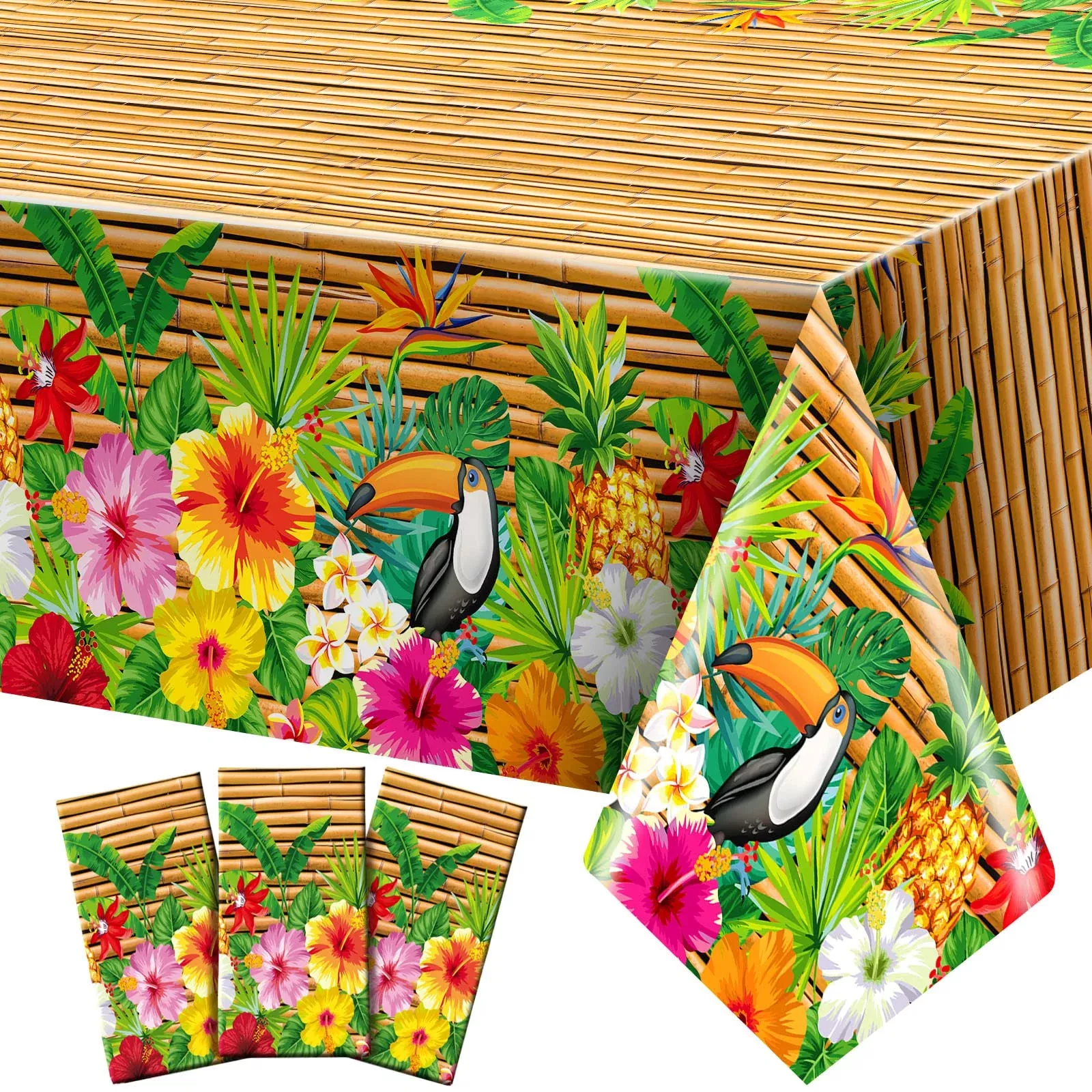 Frienda Luan Party Table Cover, Plastic, 54"x108", Modern Style,