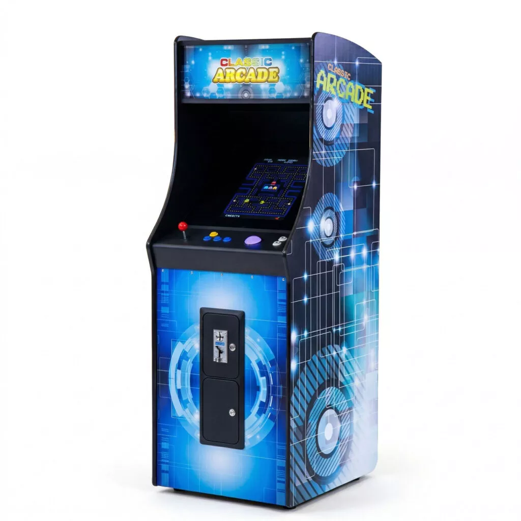 FULL-SIZED UPRIGHT ARCADE GAME FEAT. 412 CLASSIC AND GOLDEN AGE GAMES + LED TRACKBALL For Sale – Game Room Gorilla